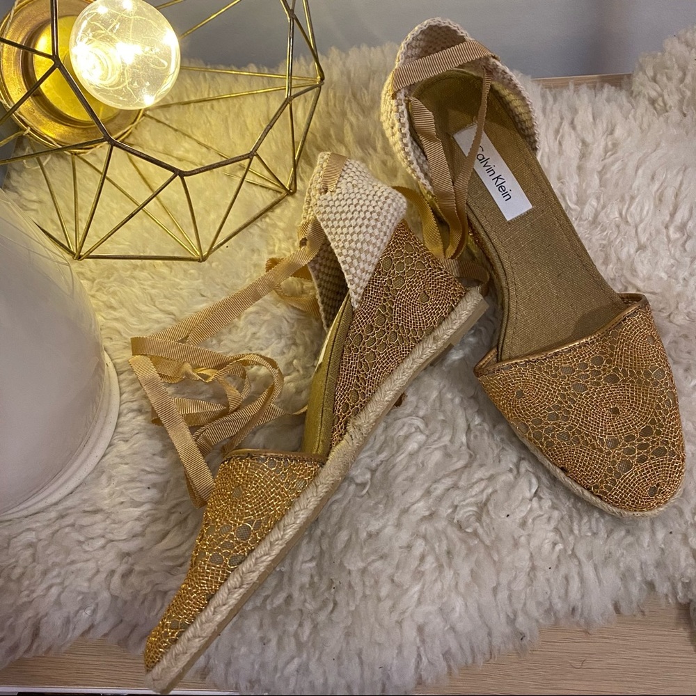 CALVIN KLEIN wedged espadrilles